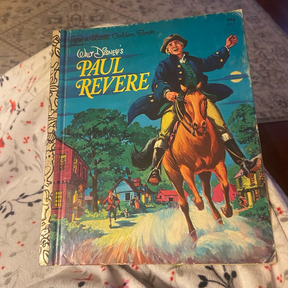Walt Disney's Paul Revere Illustrated Book 2nd Printing 1975